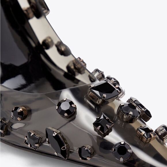 NEW Good American Emma Heels in light Smoke - Picture 2 of 4